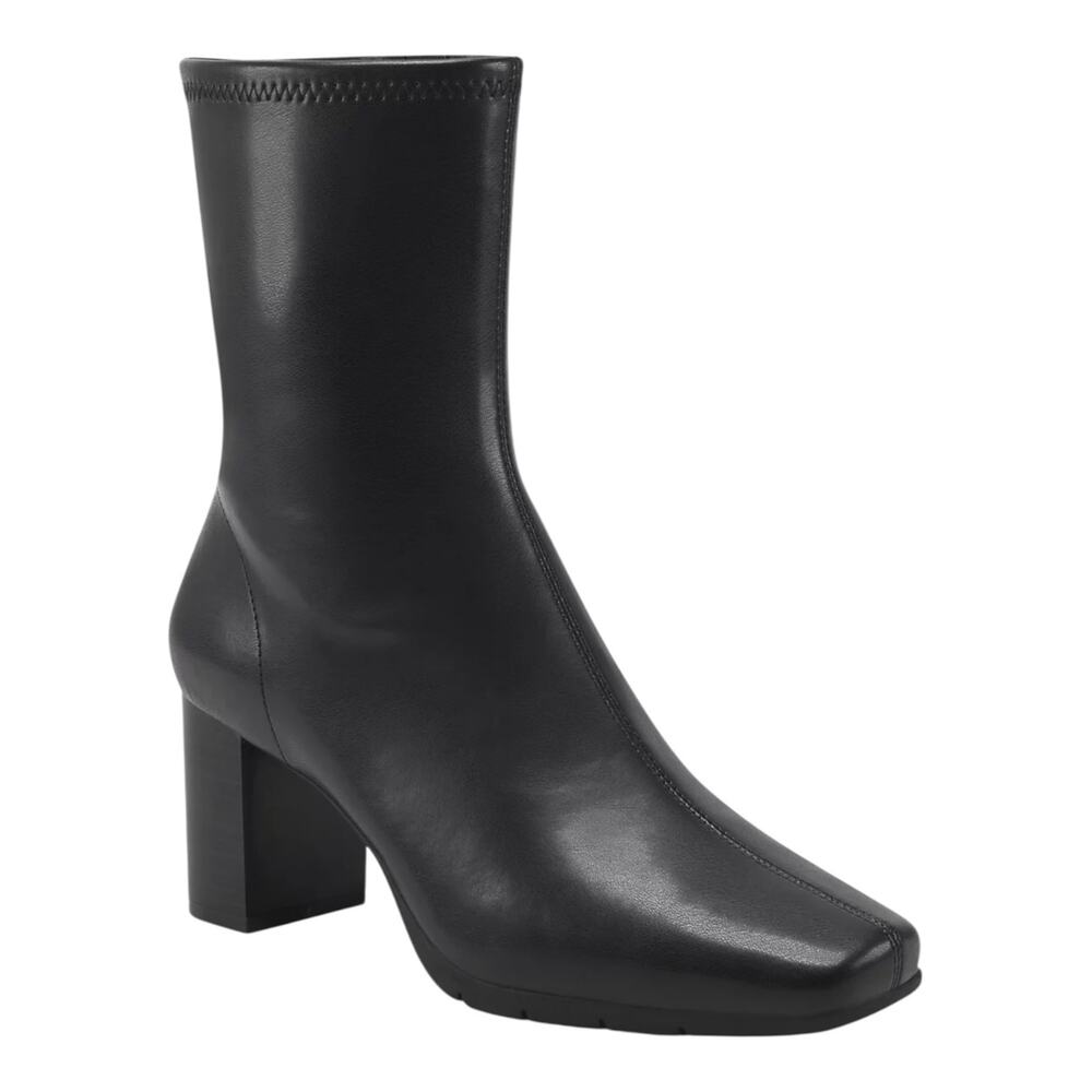 Aerosoles Women's Miley Mid Calf Block Heel Booties Black Size 9
